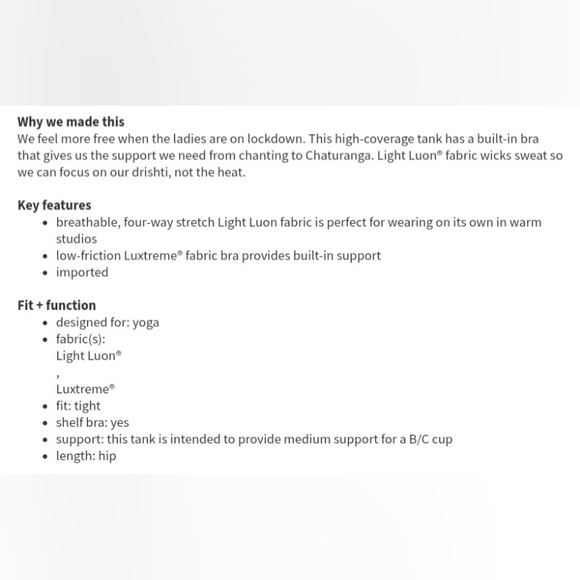 Lululemon Inspiration Tank - Picture 8 of 8